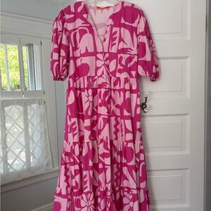Oliphant pink Floral Women's Dress size xl